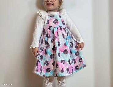 Preview: Double Slub Musselin Leo Print & Tupfen pastell/mint by Swafing von Hip Som Hap